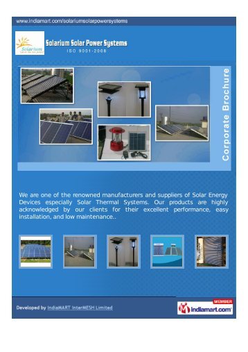 Solarium Solar Power Systems, Ludhiana ... - IndiaMART