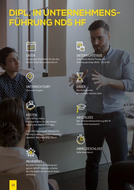 Nachdiplomstudien - ibW Höhere Fachschule Südostschweiz