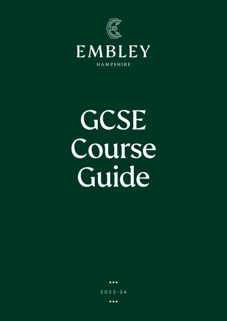 Embley's GCSE Course Guide 