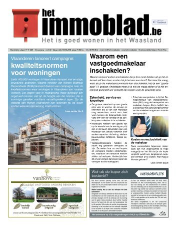 Het Immoblad van 18 januari 2021