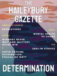 Haileybury Gazette | Determination | Issue 8