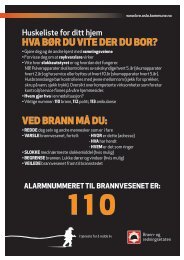 alarmnummeret til brannvesenet er - Sameiene Blindernveien 2 og 4