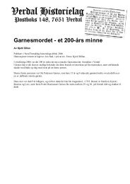 Garnesmordet - et 200-års minne - Verdal historielag