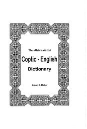 Coptic English Dictionary - Adeeb Makar - Saint Mina Coptic ...