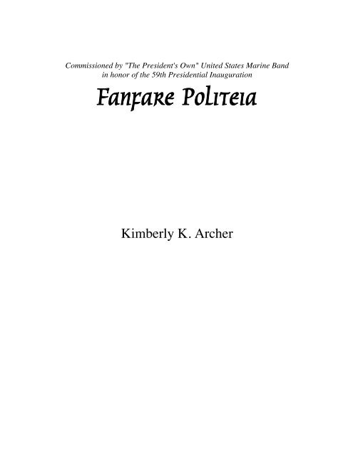 Fanfare Politeia-Score