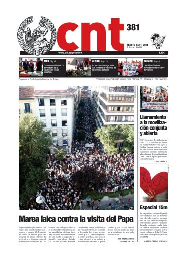 Periódico "cnt" - 381 Agosto-Septiembre 2011