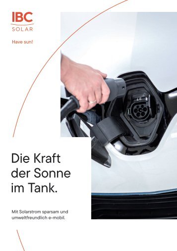 Die Kraft der Sonne im Tank.
