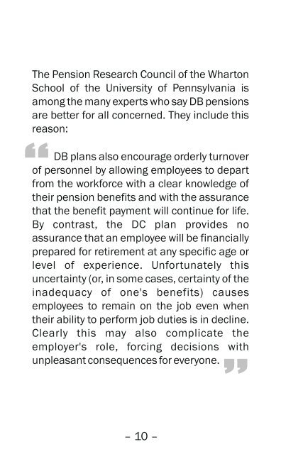 DB Pensions - Know the Facts