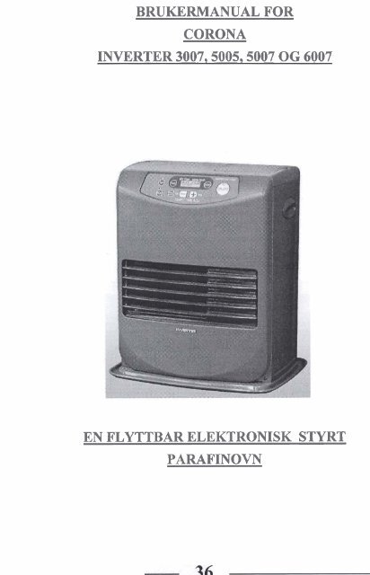 Bruksanvisning Inverter 5007 - Novaplan AS