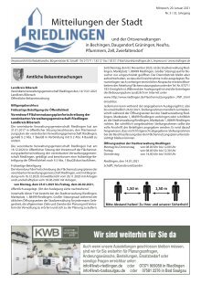 Amtliches Mitteilungsblatt Riedlingen 20.01.2021