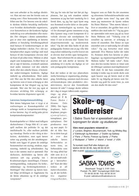 Lektorbladet nr 6 2006 - Norsk Lektorlag