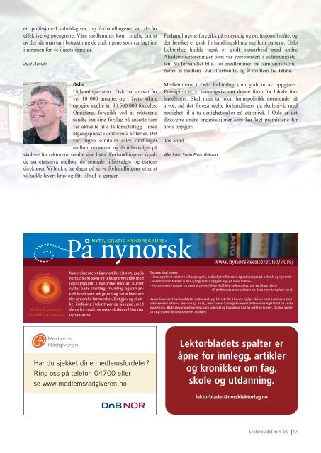 Lektorbladet nr 6 2006 - Norsk Lektorlag