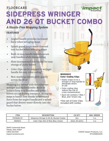 Sidepress Wringer and 26 Qt. Bucket Combo (9YCOMBO2010)