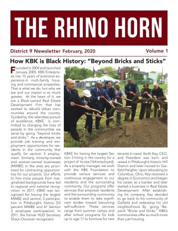KBK Newsletter- The Rhino Horn