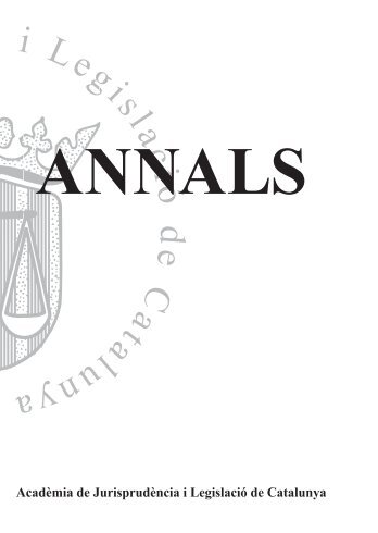 annals - Acadèmia de Jurisprudència i Legislació de Catalunya