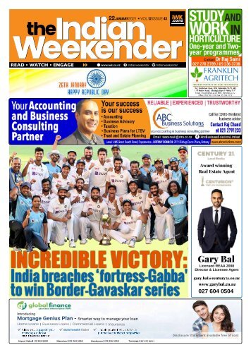 The Indian Weekender, 22 January 2021