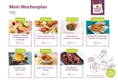 Alnatura Wochenplan Nr. 2 mit veganen Rezepten