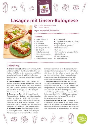Alnatura vegane Rezepte für Wochenplan Nr. 3