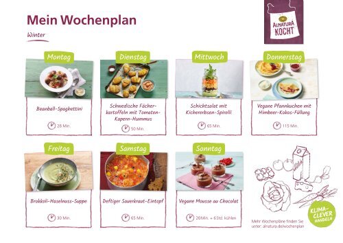 Alnatura Wochenplan Nr. 4 mit veganen Rezepten