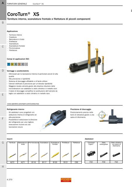 SANDVIK COROMANT UTENSILI DI TORNITURA 2020