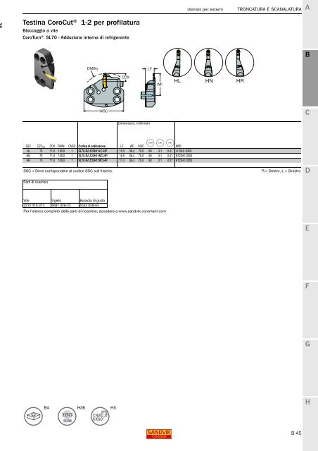 SANDVIK COROMANT UTENSILI DI TORNITURA 2020