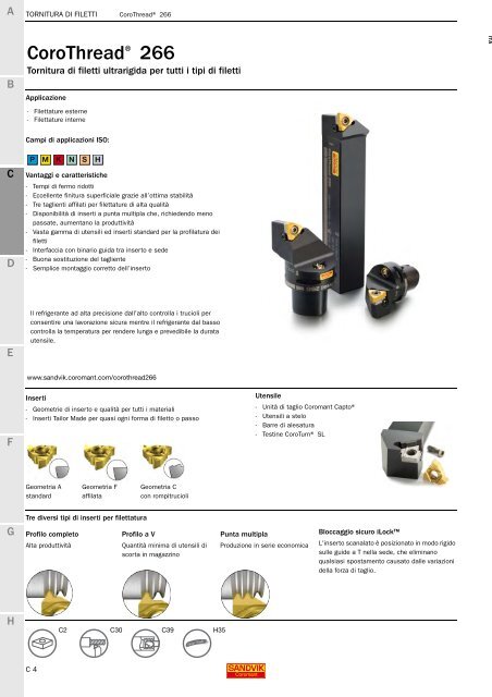 SANDVIK COROMANT UTENSILI DI TORNITURA 2020