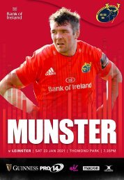  Munster Rugby v Leinster Rugby Match Programme
