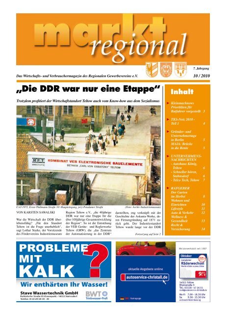 „Die DDR war nur eine Etappe“ - markt regional