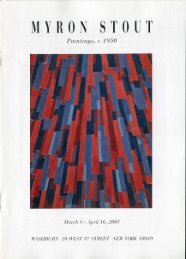 Myron Stout: Paintings c. 1950 (2005)