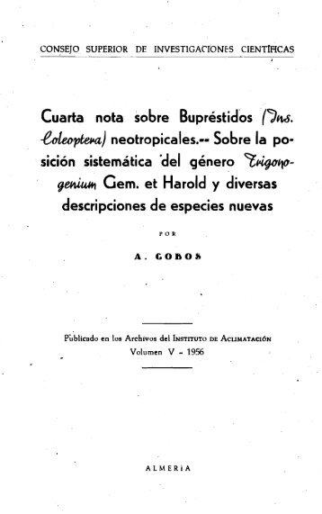 (%. 401eowa) neotropica1es.-- Sobre la po