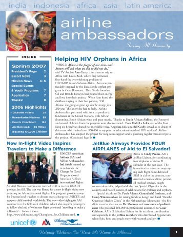 AAI Newsletter - Airline Ambassadors International