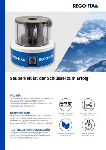 Taper Cleaning Device Flyer GERMAN