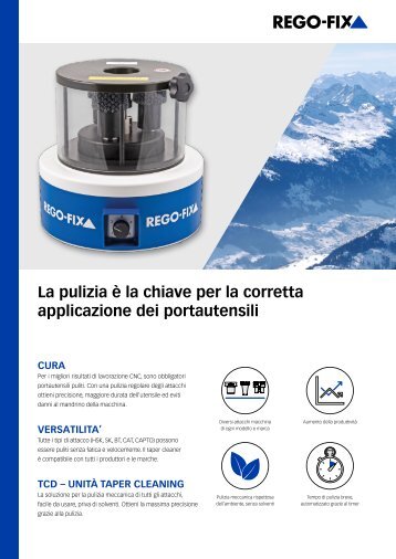 Taper Cleaning Device Flyer ITALIAN