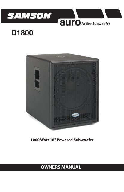 1000 Watt 18 Powered Subwoofer Samson