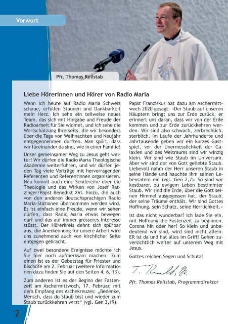 Radio Maria Magazin - Februar 2021