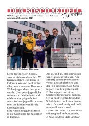 Don Bosco aktuell - Fulpmes, Jänner 2021