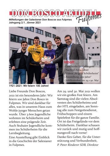 Don Bosco aktuell - Fulpmes, Jänner 2021
