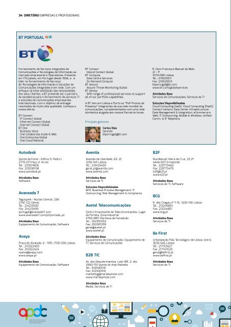  Directório Global das TIC | Empresas e Profissionais | 2014/2015