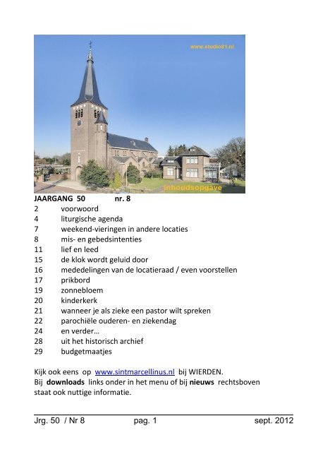 Zonnebloem concert - Sint Marcellinus parochie