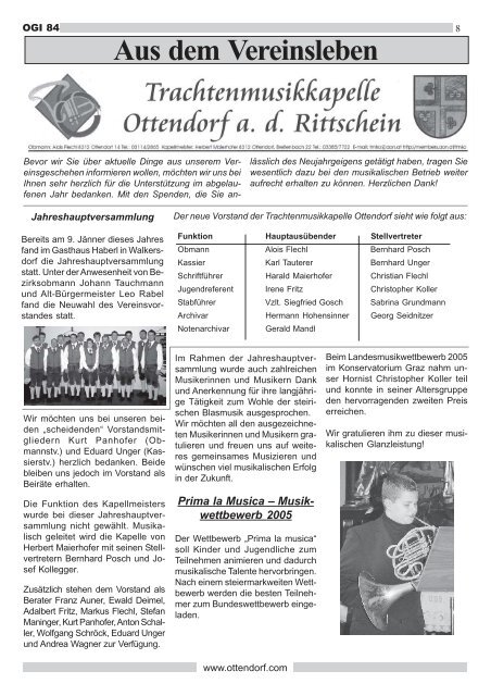 April 2005 / Nr. 84 - Ottendorf an der Rittschein