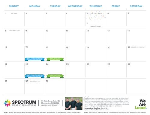 Spectrum Marketing Calendar 2022