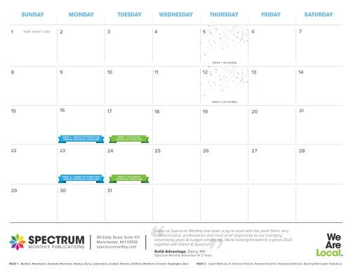 Spectrum Marketing Calendar 2022