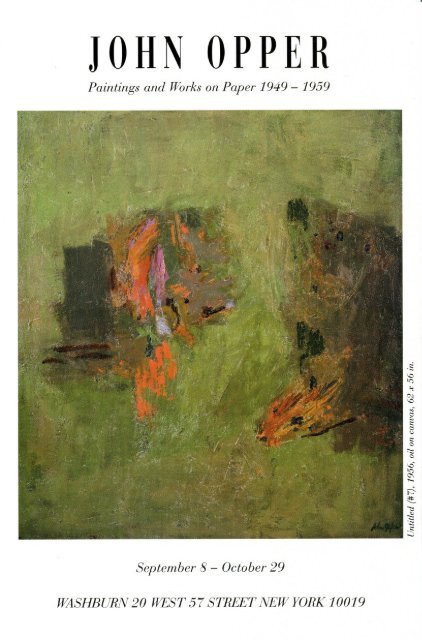 John Opper: Paintings and Works on Paper 1949-1959 (2005)