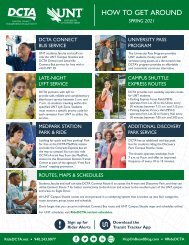 UNT How to Get Around Flier - Spring 2021