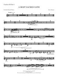Clarinet (B Flat) 3 - A MOST SACRED OATH