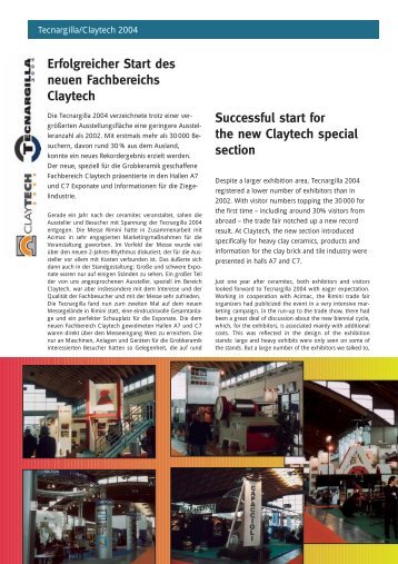 Erfolgreicher Start des neuen Fachbereichs Claytech ... - Bauverlag