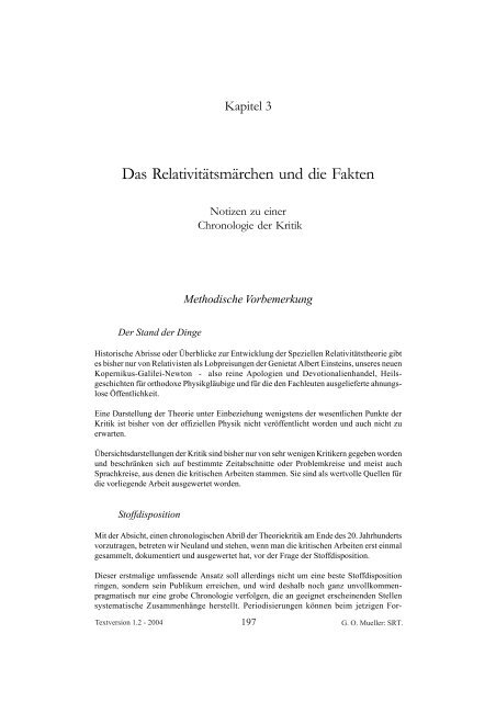 Das Relativitätsmärchen und die Fakten - Wissenschaft und ...