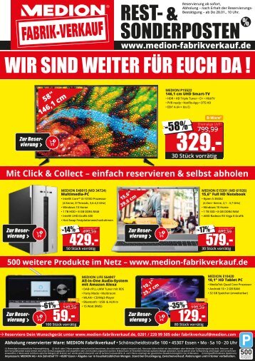 Click & Collect Angebote ab Donnerstag