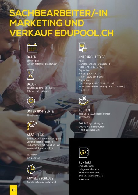 Marketing & Verkauf - ibW Höhere Fachschule Südostschweiz