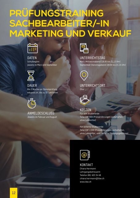 Marketing & Verkauf - ibW Höhere Fachschule Südostschweiz